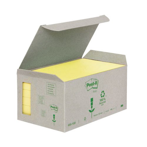 Post-it&#174; 655-1B 76x127mm 6x100lap/csm GreenLine s&#225;rga