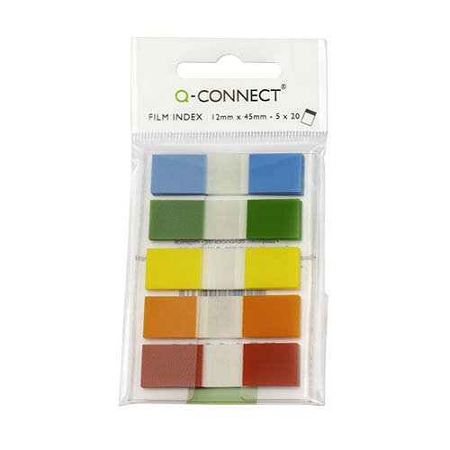 &#214;ntapad&#243;s oldaljel&#246;lő feles műanyag 12,5x43mm 5x20lap Q-CONNECT KF14966