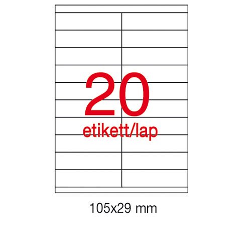 Etikett A1299 105x29mm 100&#237;v Apli