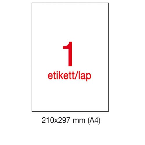 Etikett A1788 297x210mm 500&#237;v Apli