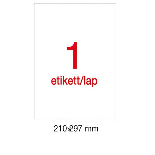 Etikett LCA1228 210 x 297 mm fehér vízálló 20db/csomag 20 ív