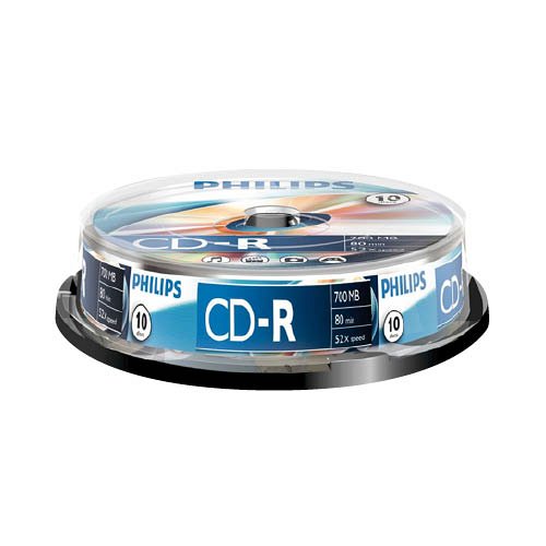 CD-R Philips &#237;rhat&#243; 52x hengeres (10 db)