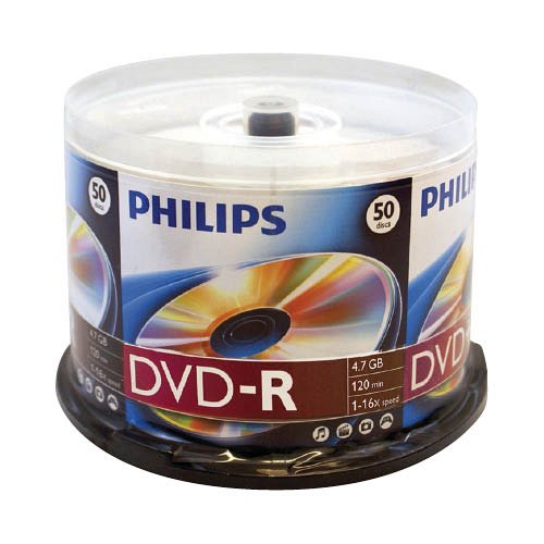 DVD-R Philips &#237;rhat&#243; 16x hengeres (10 db) 4,7GB