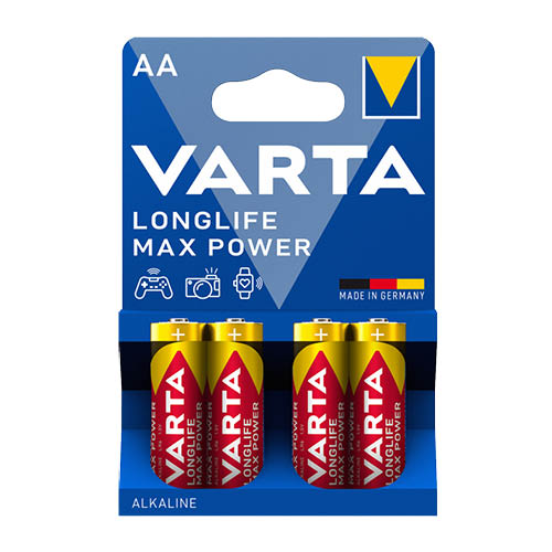 Elem ceruza LR6 AA 1,5V VARTA Longlife Max Power alk&#225;li  4db-os csomag