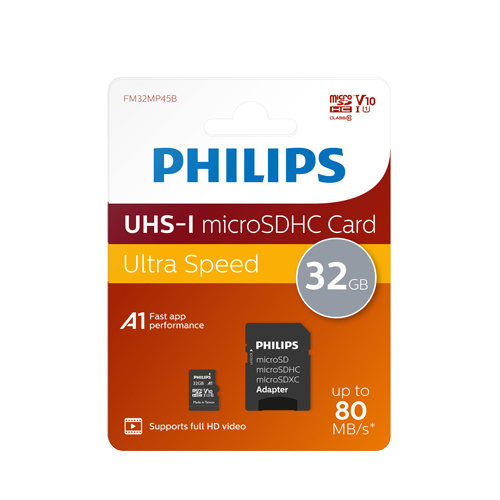 Mem&#243;riak&#225;rtya PHILIPS Micro SDHC 32GB Class 10 +adapter