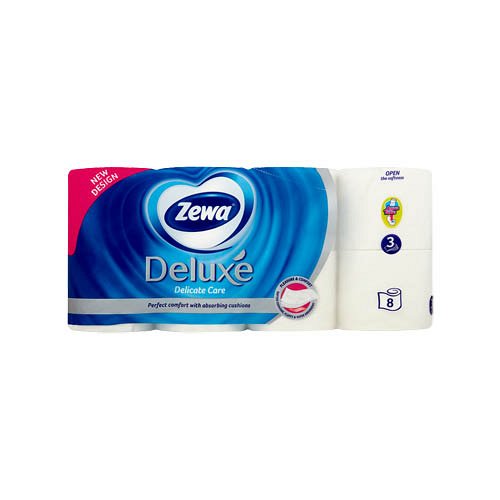 Toalettpap&#237;r ZEWA Deluxe Pure White 3 r&#233;tegű 8 tekercses csomag