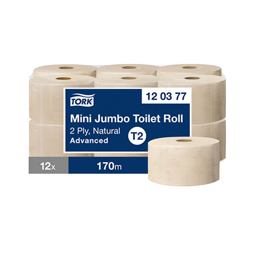 Toalettpap&#237;r TORK Mini Jumbo Advanced T2 2 r&#233;tegű 120280