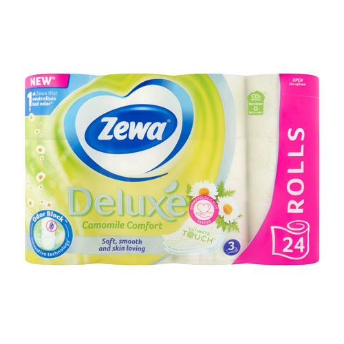 Toalettpap&#237;r Zewa Deluxe Camomile Comfort 24tekercs 3r&#233;tegű