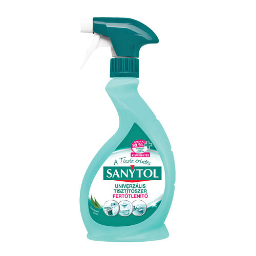 Tiszt&#237;t&#243;szer sz&#243;r&#243;fejes SANYTOL univerz&#225;lis fertőtlen&#237;tő 500ml