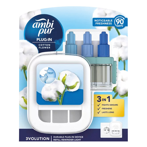 Légfrissítő készülék elektromos AMBI PUR 3Volution 20ml cotton flower