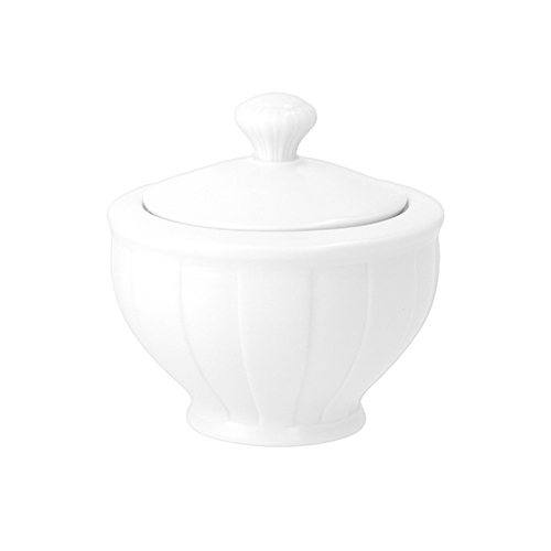 Cukortart&#243; fedővel 25cl Rotberg Porcelain&#174; Oslo feh&#233;r porcel&#225;n