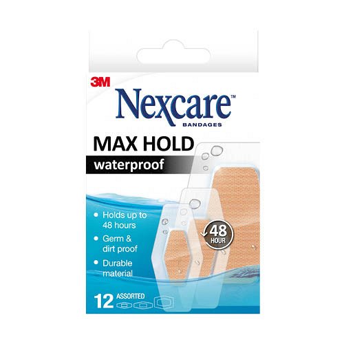 Sebtapasz v&#237;z&#225;ll&#243; Nexcare™ Max Hold vegyes m&#233;retek 12 darabos csomag