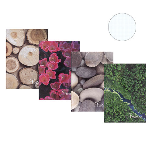 Beíró A/5 96 lap OFFICE PRODUCTS MIX NATURE kockás