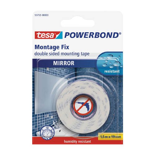 Kétoldalú ragasztószalag tesa® Powerbond 55732 tükörragasztó 19 mm x 1,5 m
