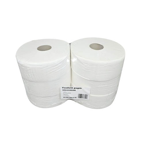 Toalettpapír hófehér 2 rétegű 100% cellulóz 23 cm 200m 1000lap