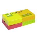 Öntapadós jegyzettömb 76x76mm rainbow neon 4x3x80lap Q-CONNECT KF10508