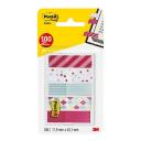 Post-it® Mintás keskeny jelölőcimke csomag 12x43 mm, 684-CAN5-EU, 5x20 mintás címke, candy