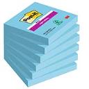 Post-it® Super Sticky jegyzettömb 76×76mm 90lap 654-6SS kék