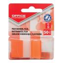 Öntapadós oldaljelölő PP 25x43mm 50címke OFFICE PRODUCTS narancs