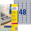 Etikett címke speciális L6009-8  ipari ezüst poliészter 45,7x21,2mm