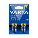 Elem mikro LR3 AAA 1,5V VARTA Longlife Power 4db-os csomag