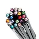Golyósirón fekete 13,5cm "MADE WITH SWAROVSKI ELEMENTS" mágneses black diamond piros