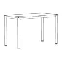 Íróasztal I-lábbal Easy Space desk I-LEG RC 80x60x74cm fehér