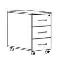 Mobil konténer 3 fiókos TENTO 2.0 PEDESTAL MOB 3D SLIM 33,2x57,5x60cm fekete