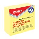 Öntapadós jegyzettömb 50x50mm 250lap OFFICE PRODUCTS sárga pasztellsárga